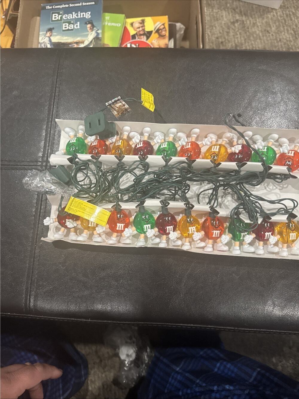 Vintage M&M’s Christmas String Lights Candy Characters Tested Working